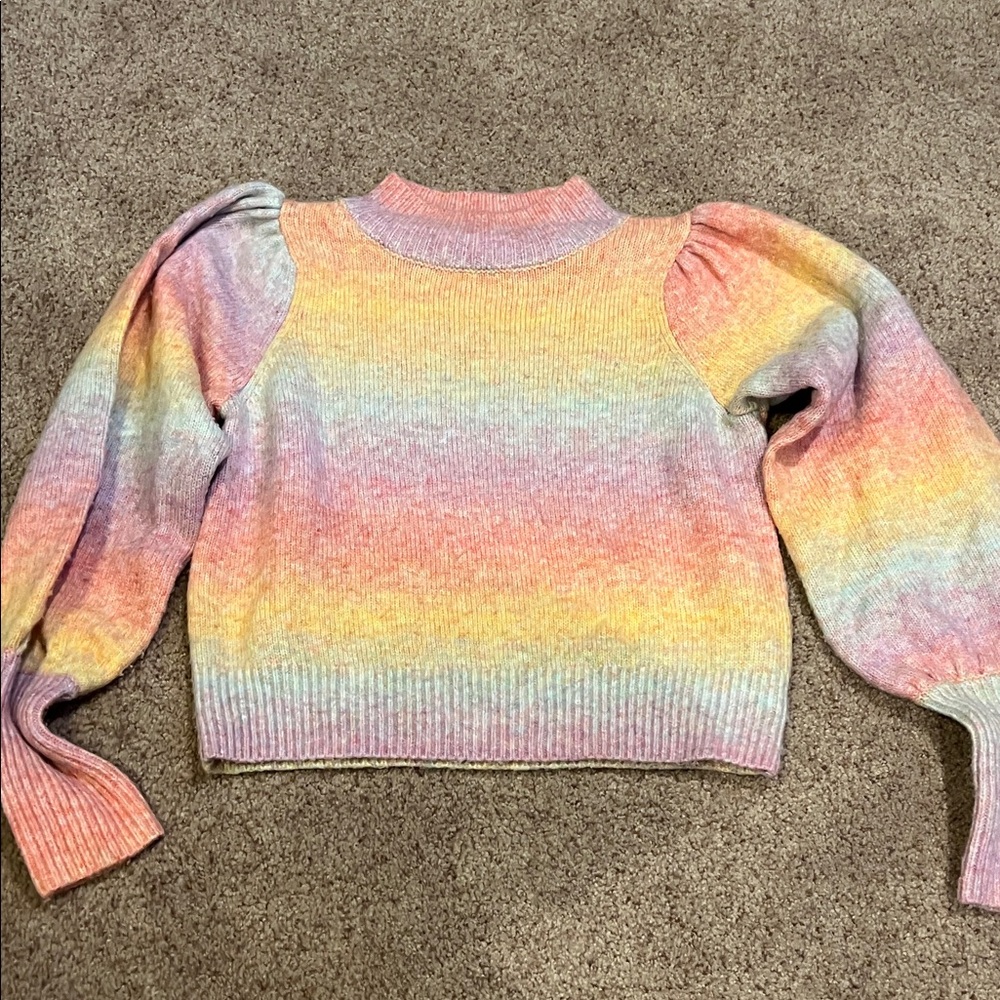 Pastel Rainbow Women's Crew Neck Sweater